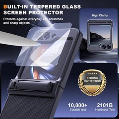 Case & Built-in Screen Protector for Samsung Galaxy Z Flip 7 FE/Z Flip 6 Rugged