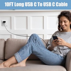 25W USB-C Fast Charger Block for Samsung Galaxy S25/S24 & 10 Ft USB C Cable