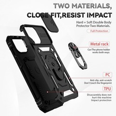 Shockproof Military Grade 20ft Drop Tested Case for iPhone 12/12 Pro – Black