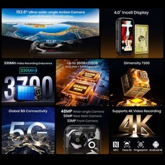 5G MINI Rugged Phone With Action Camera Android 16 Tiny Mobile FOSSiBOT F116 Pro