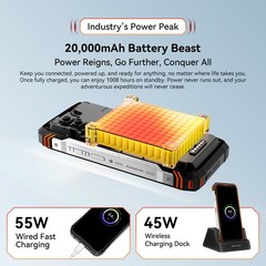 Blackview XPLORE 1 Walkie Talkie 5G AI Rugged Smartphone 48GB+512GB 20000mAh NFC