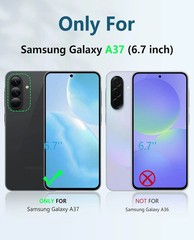 Samsung Galaxy A37 Case with Belt-Clip Holster, Kickstand, and Screen Protector
