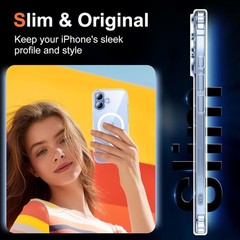 iPhone 17 Case Clear with Screen Protector & Anti-Yellowing, Military-Grade Prot