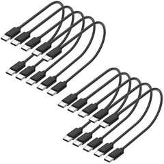 10-Pack USB C Charger Cable, 1ft Bulk Short Cables, 60W Fast Charge USB-C Cords