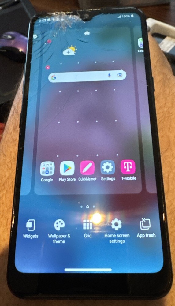 LG K51 LM-K509UM 32GB Black (T-Mobile) Cracked Glass Fast Ship Fair Used