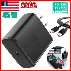 45W Super Fast Wall Charger Adapter Plug + Cable For Samsung Galaxy S21 S22 S23