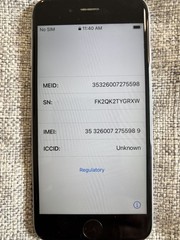 Apple iPhone 6s – A1633 – 64GB – Space Gray – Great – 100% Battery – Working