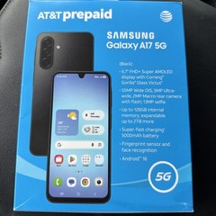 AT&T Samsung Galaxy A17 5G, 128GB, Black – Prepaid Smartphone 🔒 – SEALED
