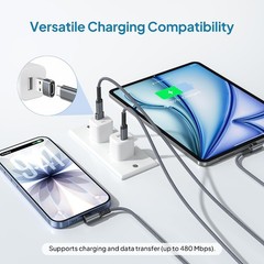 10FT Fast Charging USB-C Cable with 60W Adapter for iPhone 17 Pro Max