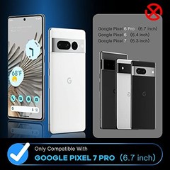 3+3 Pack Screen Protector & Camera Lens Protector for Pixel 7 Pro 6.7Inch Temper