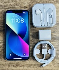 Apple iPhone 13 Mini 128GB Blue – Factory Unlocked – Very Good / 100% Battery