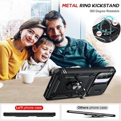 for Samsung A57 Case Screen Protector Military Grade with Stand,Magnetic Support