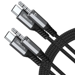 2-Pack USB-C to 3.5mm Audio Aux Cable for iPhone 15 16, Samsung Galaxy S25 3.3ft