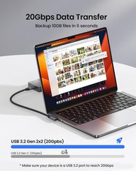 20Gbps USB C Data Cable Right Angle, Short 1.6FT 90 Degree USB C 3.2 Gen 2×2