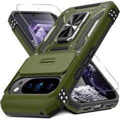 Olive Green Military Grade Shockproof Case for Google Pixel 10 Pro XL with Kicks