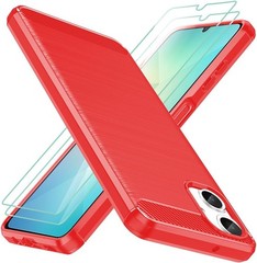 Galaxy A06 4G Case with 2pcs Screen Protector Shock-Absorption Flexible TPU Rubb