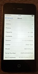 Apple iPhone 4 Black (ATT) A1332 8GB GSM/CDMA Good Used IOS 7.1.2