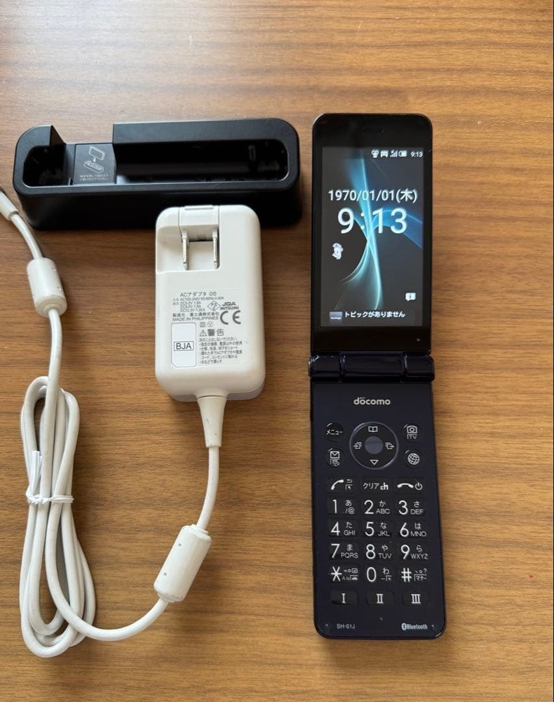 NTT Docomo Aquos Mobile Phone Garaho Sh-01J Genuine Japanese Flip phone Garake
