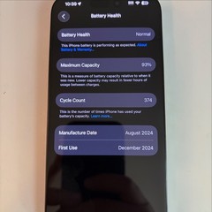 Apple iPhone 16 Pro 256GB Black Titanium Unlocked – Excellent, 93% Battery