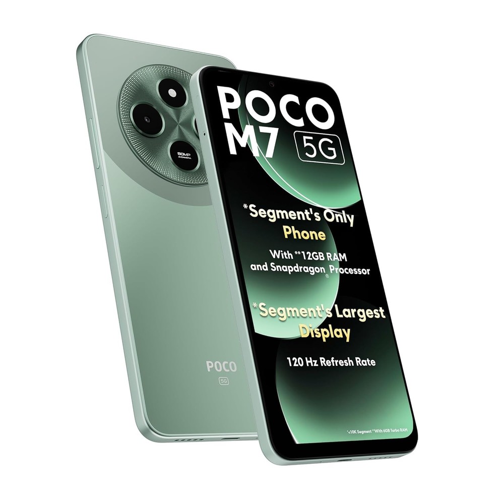 POCO M7 5G (Green, 128 GB 8 GB ) 4 Gen 2 5G Processor 6.88 inch Global Version.