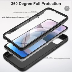 For Motorola One 5G Ace Hybrid Shockproof Hard PC Case Built-in Screen Protector