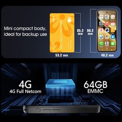 Global 4G LTE MINI Smartphone Android 12 Phone Small Mobile WIFI GPS UNIWA Q333