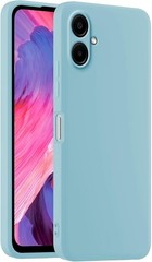 Colorful Silicone Phone Case Cover for Samsung Galaxy A06 (6.7&Prime;) – Light Blue