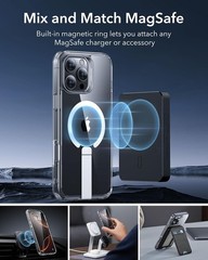 iPhone 16 Pro Max Case with Kickstand, Magnetic, Fully Adjustable Flickstand, Cl