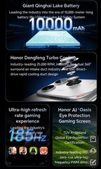 US Stock Honor WIN RT Gaming phone 6.83” 185Hz SD 8 Elite 10000mAh . 256+12GB
