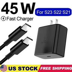 45W Type USB C Super Fast Wall Charger+6ft Cable For Samsung Galaxy S23 S24 S25
