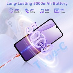 OUKITEL C2 Cell Phone 5000mAh 16GB+64GB/128GB Smartphone 6.52&Prime; 2-year warranty