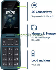 Unlocked Nokia 2780 Flip 4G LTE 512MB 5MP Single SIM 2.7&Prime;New seal Original phone