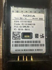 Nokia 3560 Gray and Black AT&T TDMA Cellular Phone Untested As Is