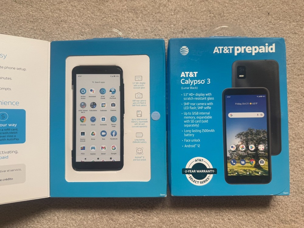 New AT&T Calypso 3 Android Smart Phone 32GB