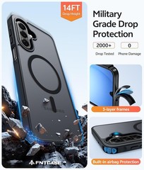 For Samsung Galaxy A17 5G Case with Military Grade & 1x screen Protector, Black