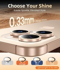 2-Pack Anti-Reflection Camera Lens Protector for iPhone 17/16/15 Pro Max