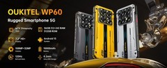 OUKITEL WP60 Rugged Smartphone 5G 10000mAh Android Phone 7.2 in 36GB+512GB
