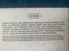 Apple iPhone XS Max 512GB Gold 6.5&Prime; iOS w/ Box, EarPods
