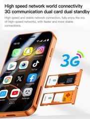 Orange Unlocked Global 3G mini 3.0-inch touchscreen Smartphone Android 8.0 Phone