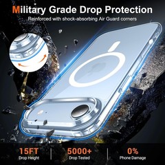 Designed for iPhone Air Case Clear, Shockproof Slim Magnetic Phone Case 6.5 inch