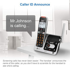 BL102-3 DECT 6.0 3-Handset Cordless Phone for Home with Answering Machine, Call