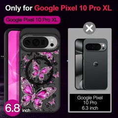 Matte Black Shockproof Slim Case for Google Pixel 10 Pro XL (2025), MagSafe Comp