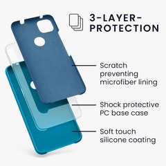 Google Pixel 4a Case – TPU Silicone Phone Cover with Soft Finish – Caribbean Blu