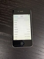 Apple iPhone 4s 16GB Black Carrier Unknown A1387 iOS 9.3.6 GRADE B