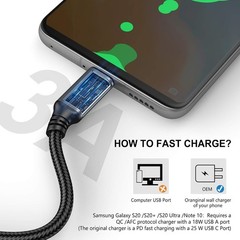 5 Pack 3A USB Type-C Fast Charger for iPhone 17/17 Pro, 6Ft