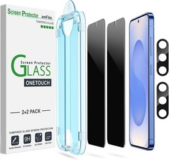 2PCS Privacy Screen Protector & Camera Lens Protector for Samsung Galaxy S25 6.2