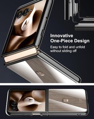 Case for Motorola Razr Ultra 2025/2026 – Crystal Clear Hard Back + Soft TPU Bump