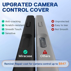 Magnetic iPhone 17 Case, Integrated Silicone Camera Control Cover, Shockproof Bl