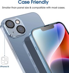 iPhone 14 6.1 2-Pack Clear Tempered Glass & Camera Lens Protectors