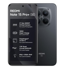 REDMI Note 15 Pro+ 5G (Black,12GB+256GB) Esim Snapdragon 7s Gen 4 Global Version